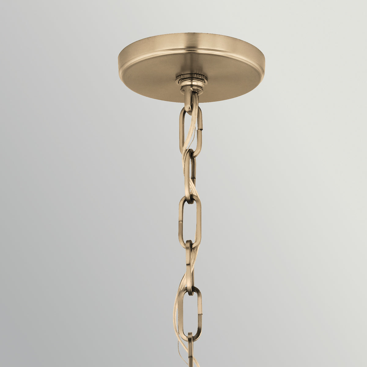 Etcher Large Single Drop Pendant in Champagne Bronze