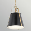 Etcher Medium Single Drop Pendant in Black & Champagne Bronze