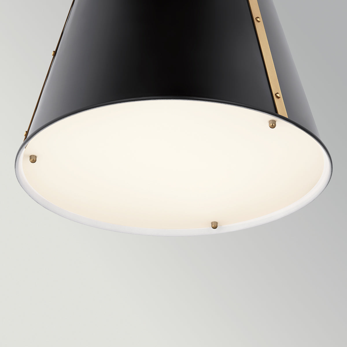 Etcher Medium Single Drop Pendant in Black & Champagne Bronze