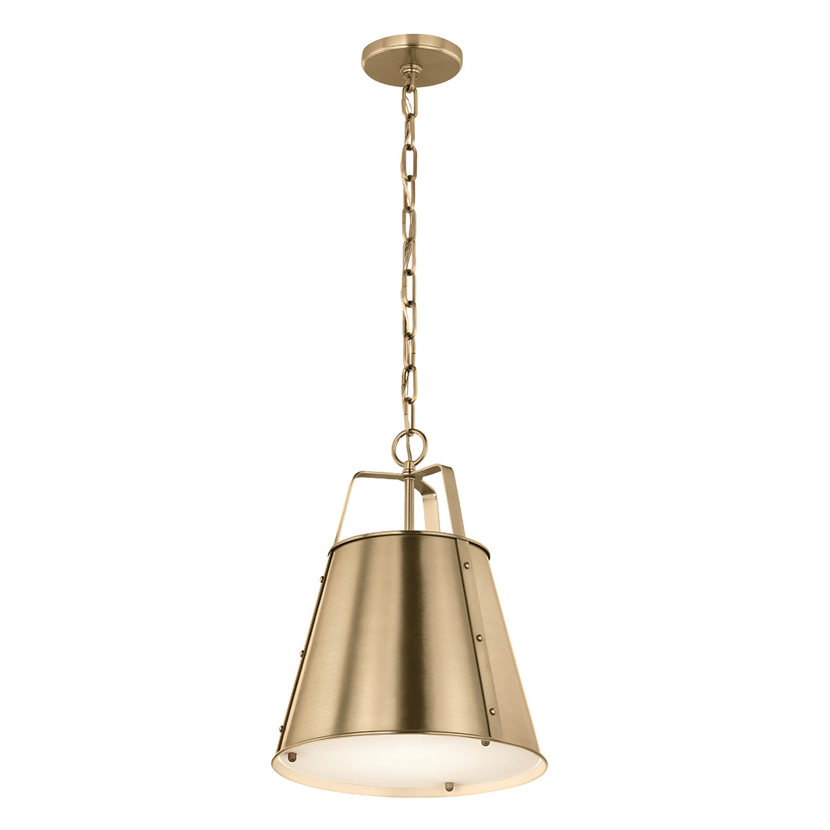 Etcher Medium Single Drop Pendant in Champagne Bronze