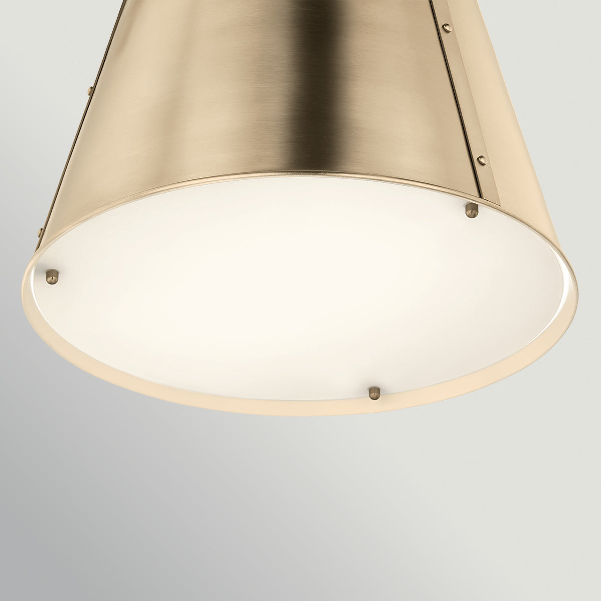 Etcher Medium Single Drop Pendant in Champagne Bronze