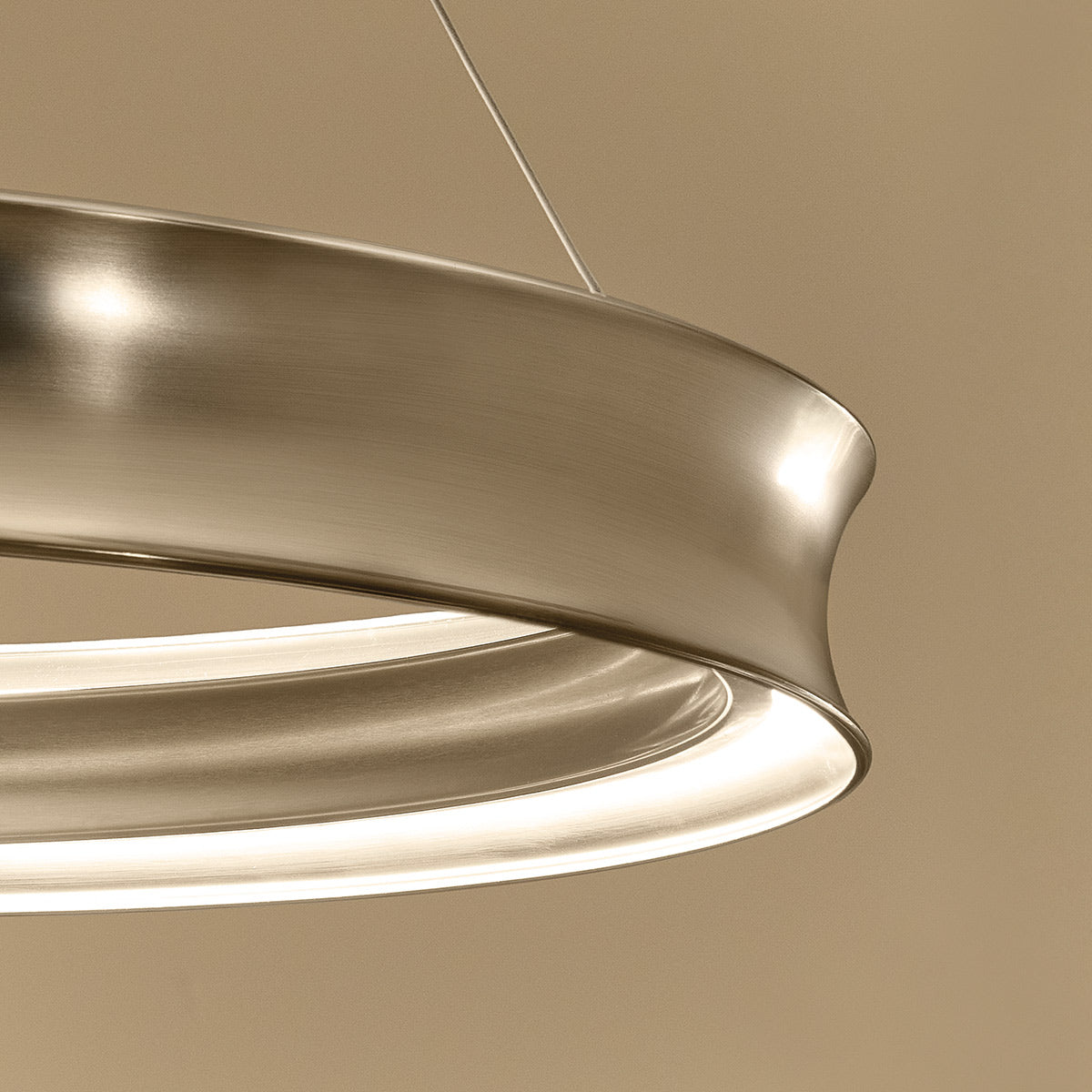 Larousse Large LED Pendant in Champagne Bronze