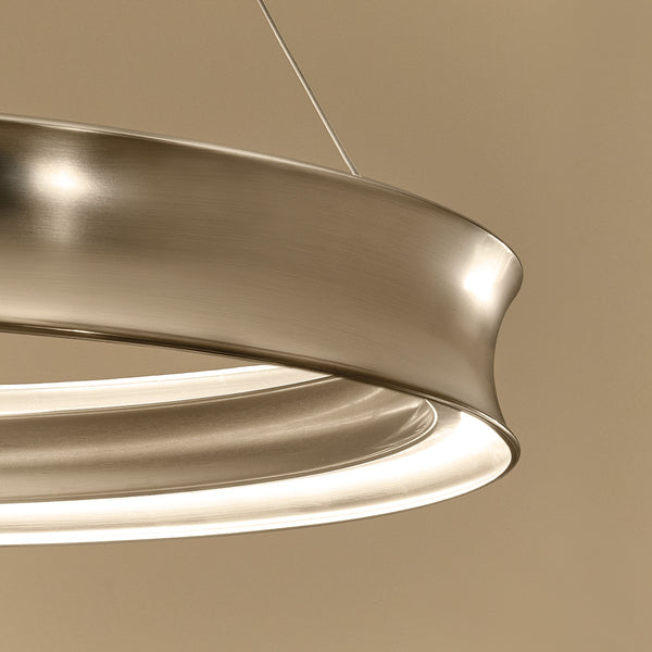 Larousse Large LED Pendant in Champagne Bronze