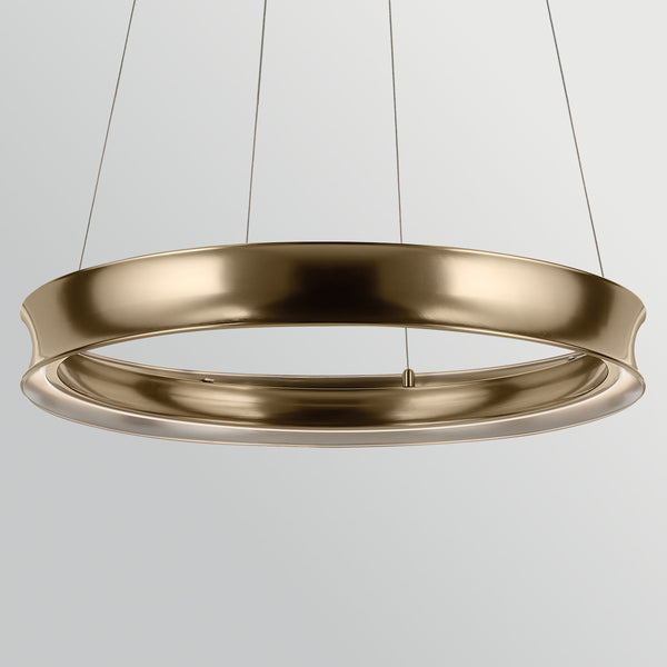Larousse Medium LED Pendant in Champagne Bronze
