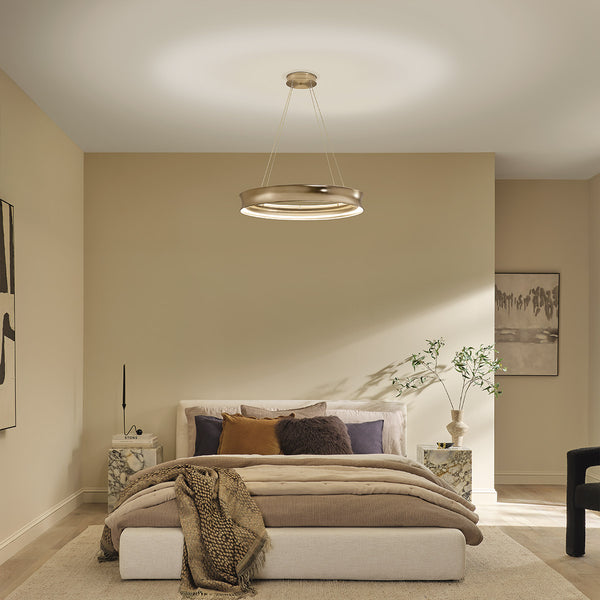 Larousse Medium LED Pendant in Champagne Bronze