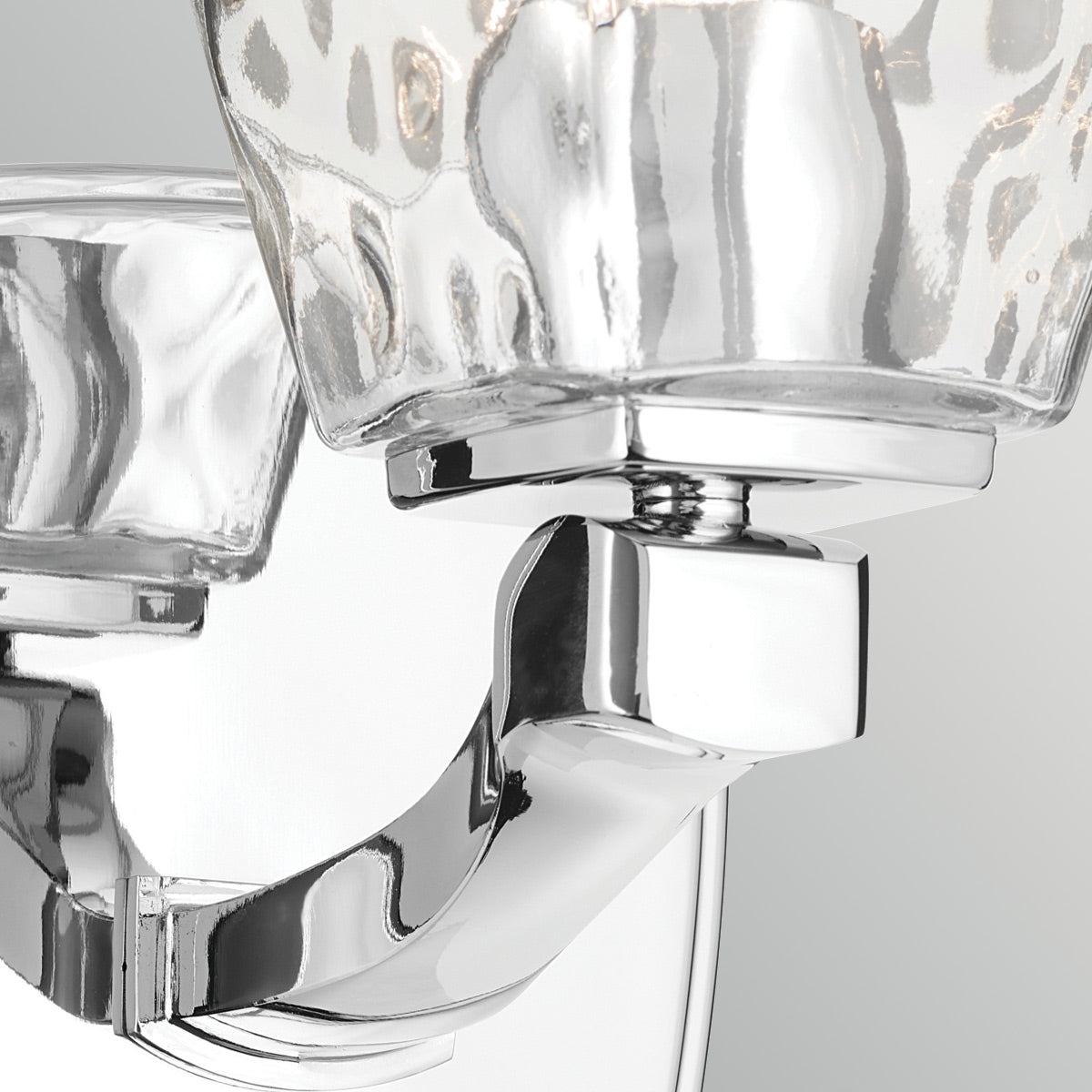 Marant IP44 Wall Light in Polished Chrome and Clear Water Glass Shade