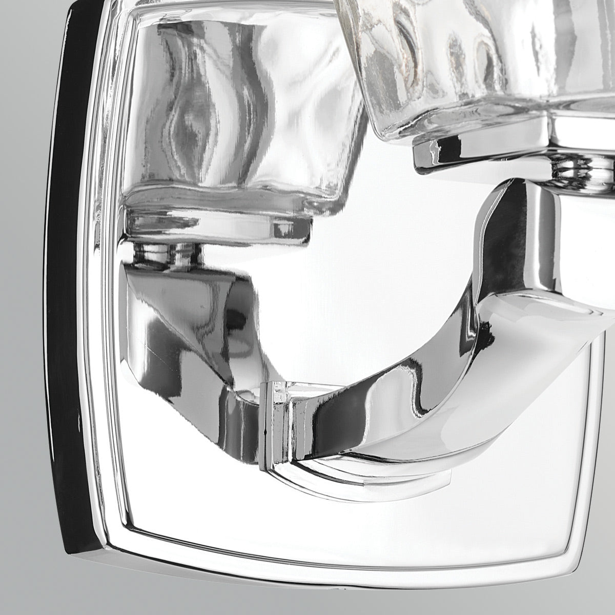 Marant IP44 Wall Light in Polished Chrome and Clear Water Glass Shade