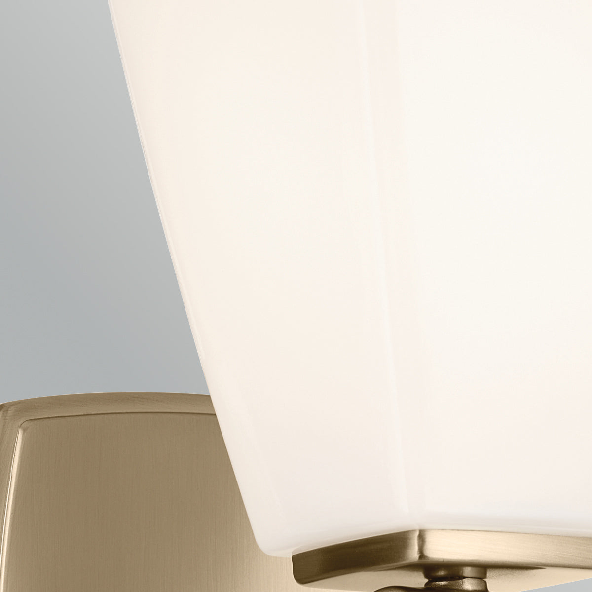 Marant IP44 Wall Light in Champagne Bronze and Opal Glass Shade