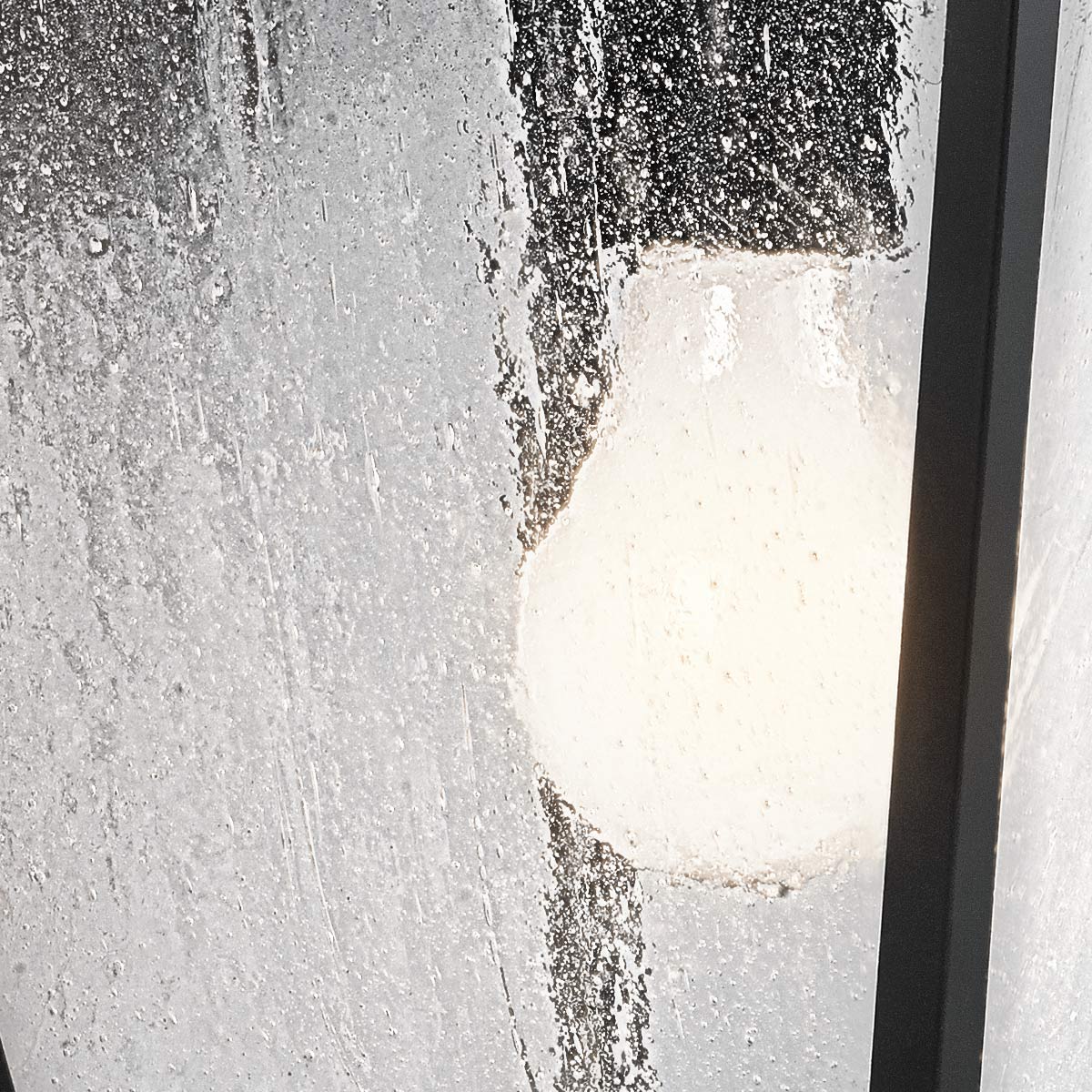 Mount Vernon IP44 Large Wall Lantern in Black with Clear Seedy Glass