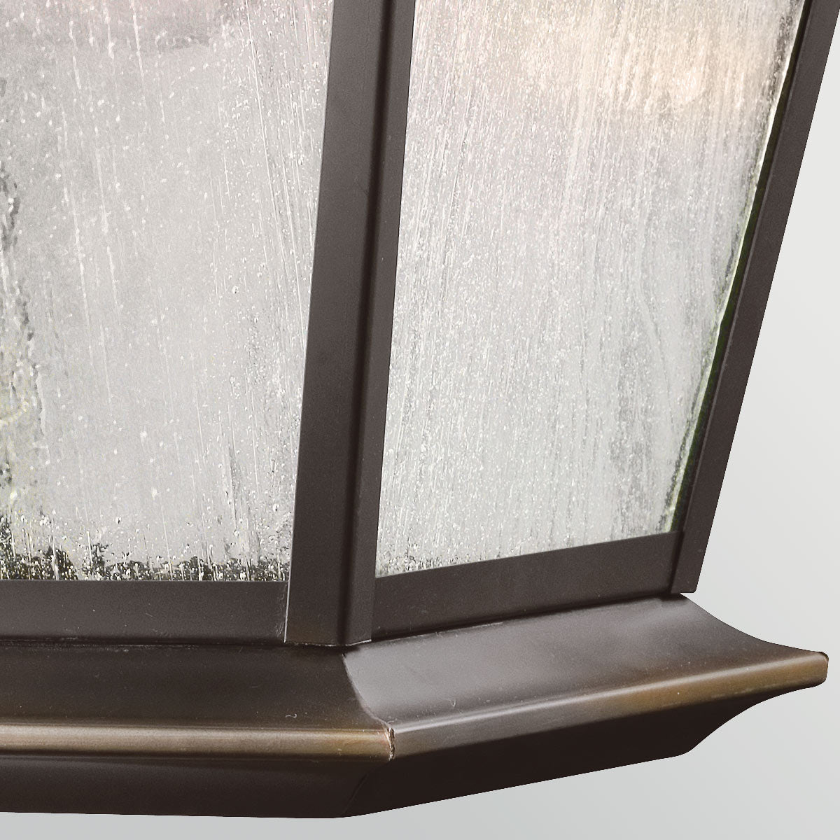 Mount Vernon IP44 Large Wall Lantern in Old Bronze with Clear Seedy Glass