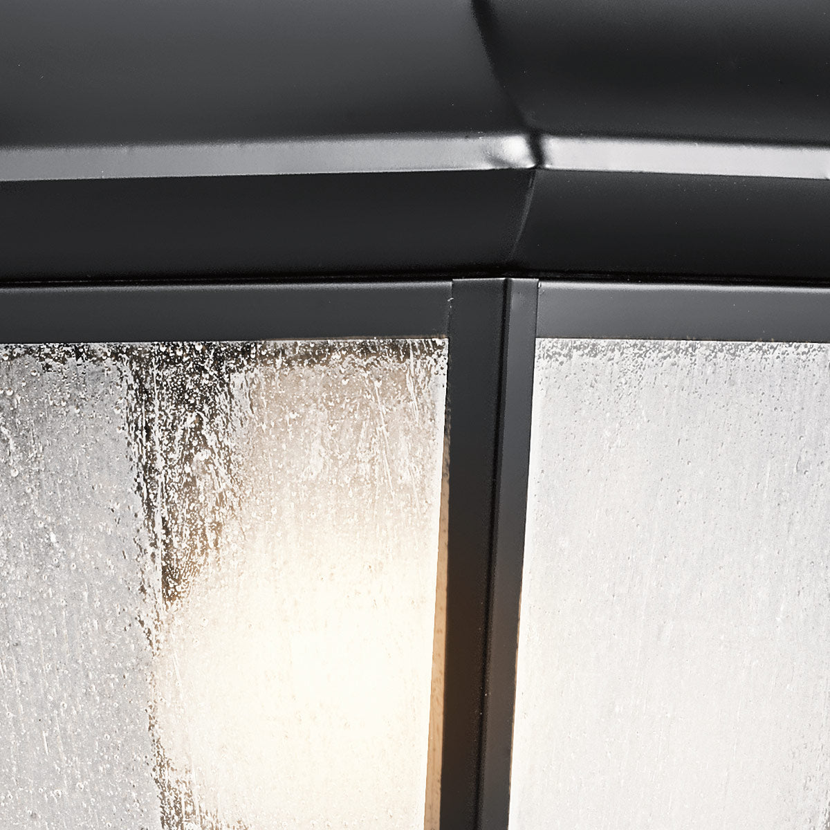 Mount Vernon IP44 Medium Wall Lantern in Black with Clear Seedy Glass