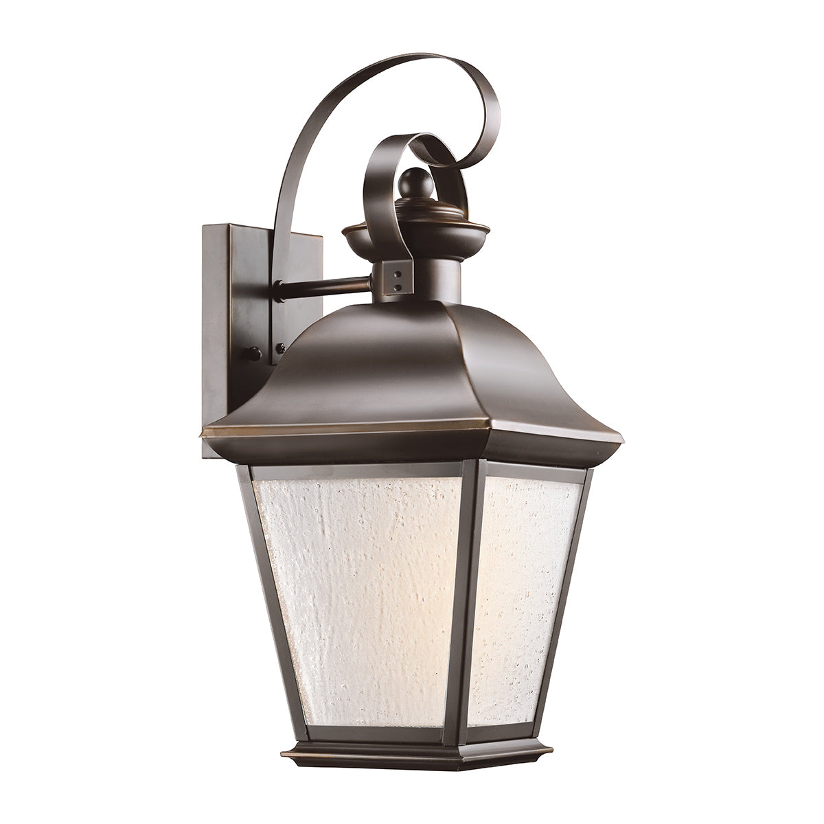 Mount Vernon IP44 Medium Wall Lantern in Old Bronze with Clear Seedy Glass