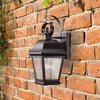 Mount Vernon IP44 Small Wall Lantern in Old Bronze with Clear Seedy Glass