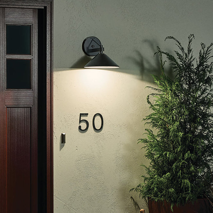 Ripley IP44 Medium LED Wall Lantern in Black