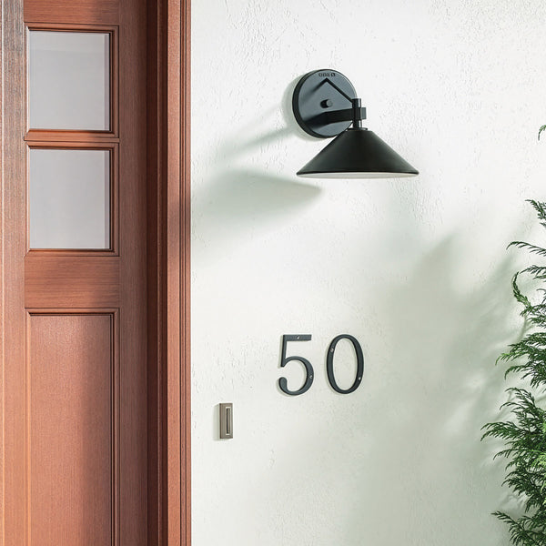 Ripley IP44 Medium LED Wall Lantern in Black
