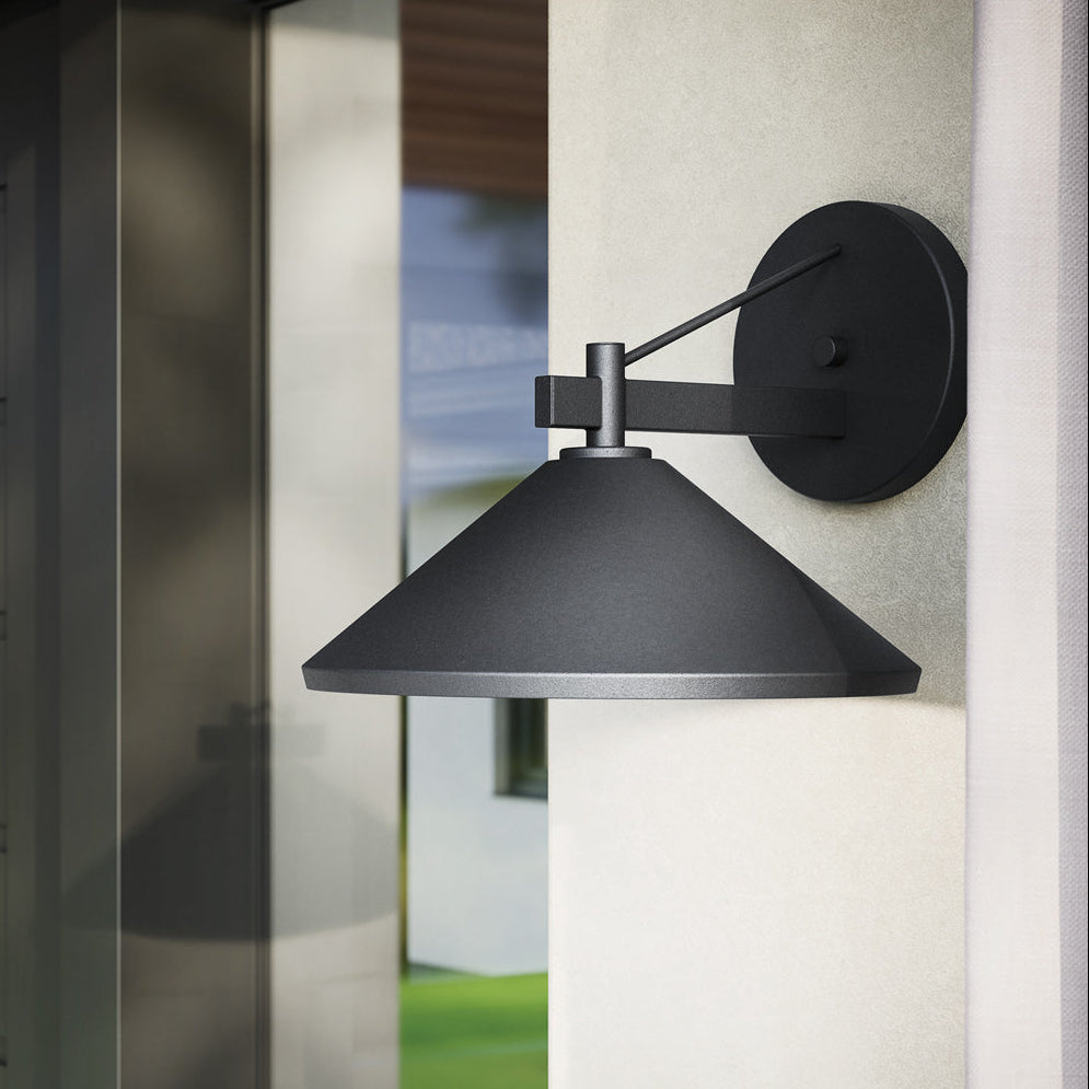 Ripley IP44 Medium LED Wall Lantern in Black