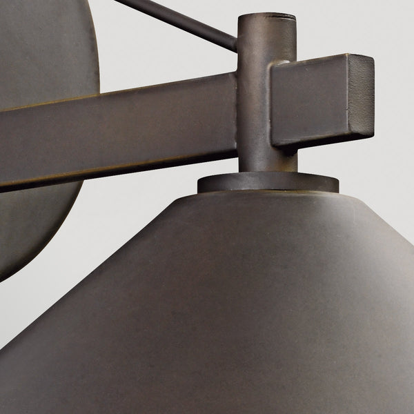 Ripley IP44 Medium LED Wall Lantern in Old Bronze