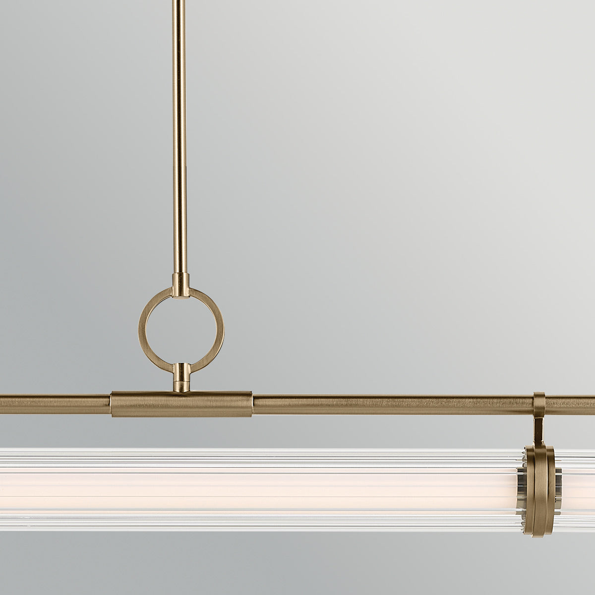 Riven LED Linear Pendant in Champagne Bronze