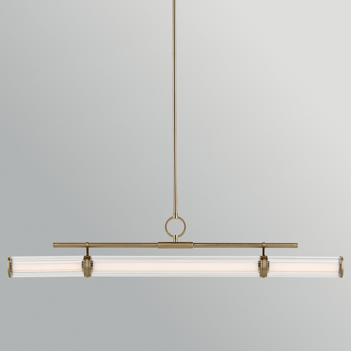 Riven LED Linear Pendant in Champagne Bronze