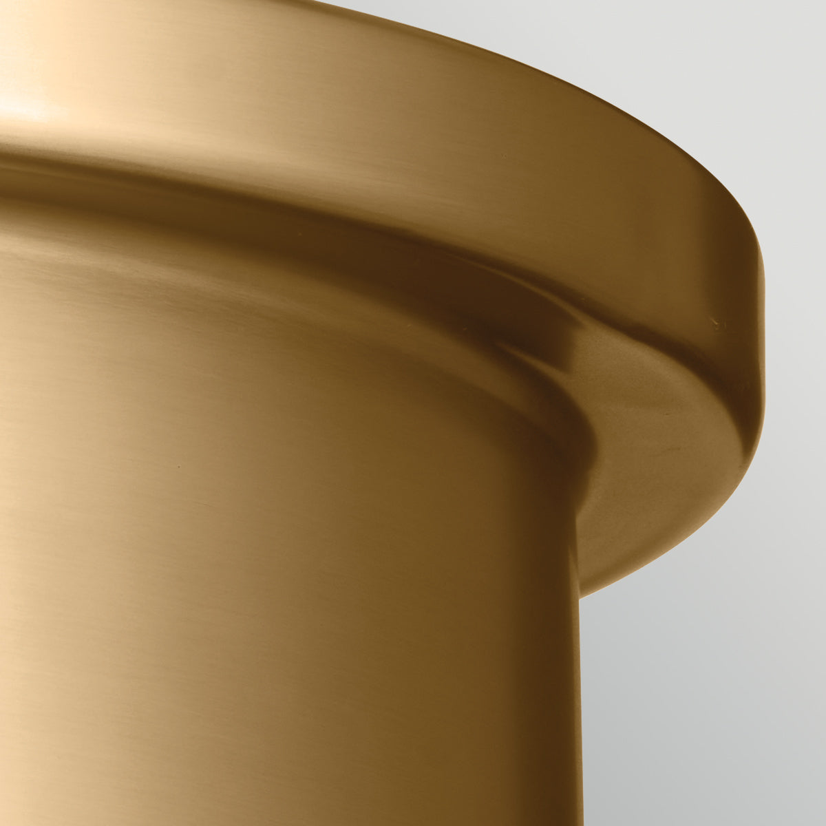 Serca Large Ceiling Light in Brushed Natural Brass with Satin Etched Glass Diffuser