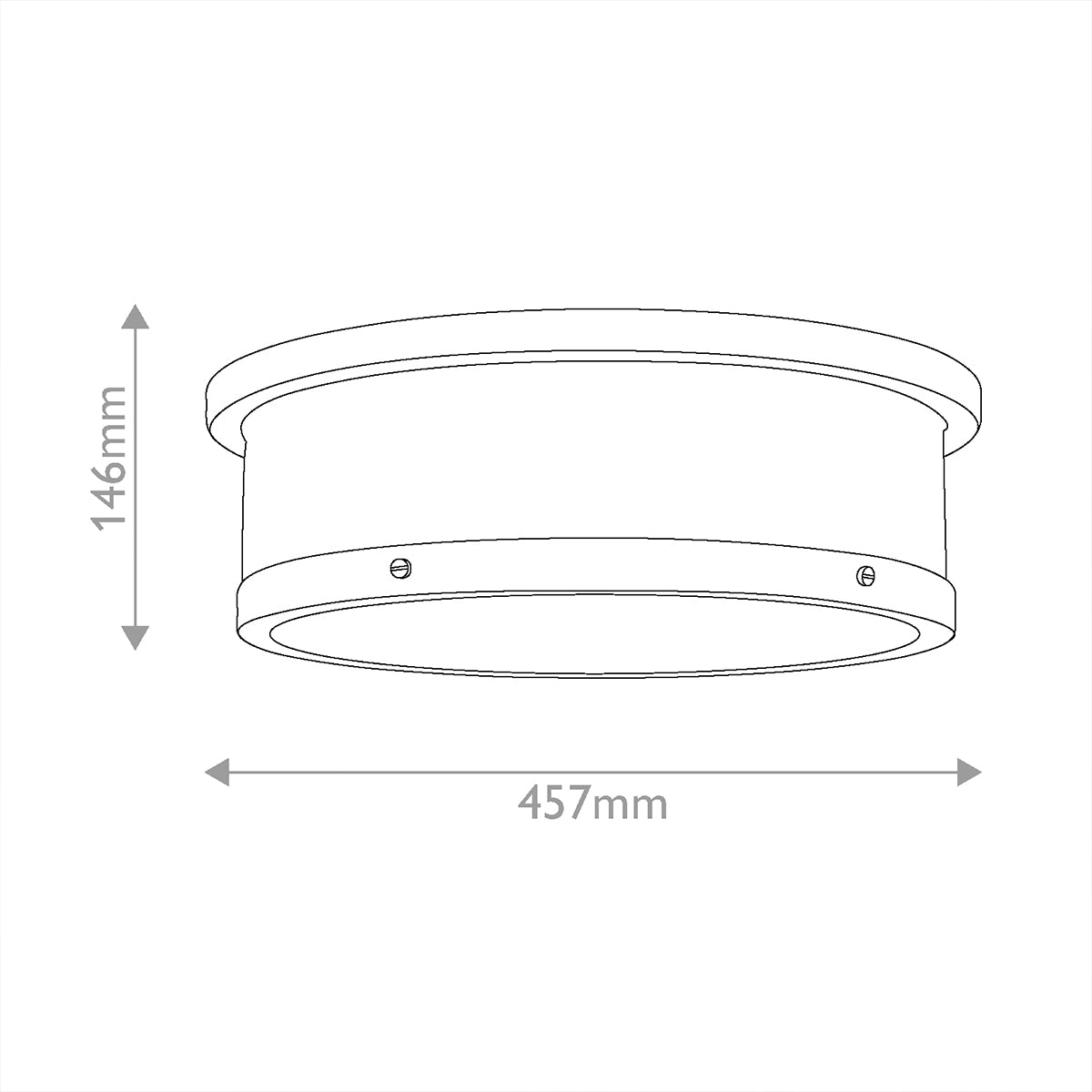 Serca Large Ceiling Light in Brushed Natural Brass with Satin Etched Glass Diffuser