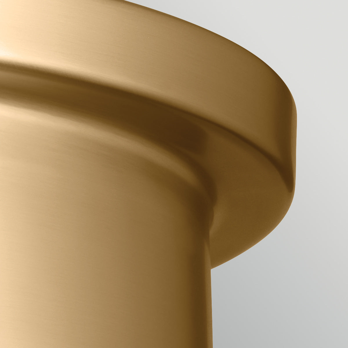 Serca Medium Ceiling Light in Brushed Natural Brass with Satin Etched Glass Diffuser