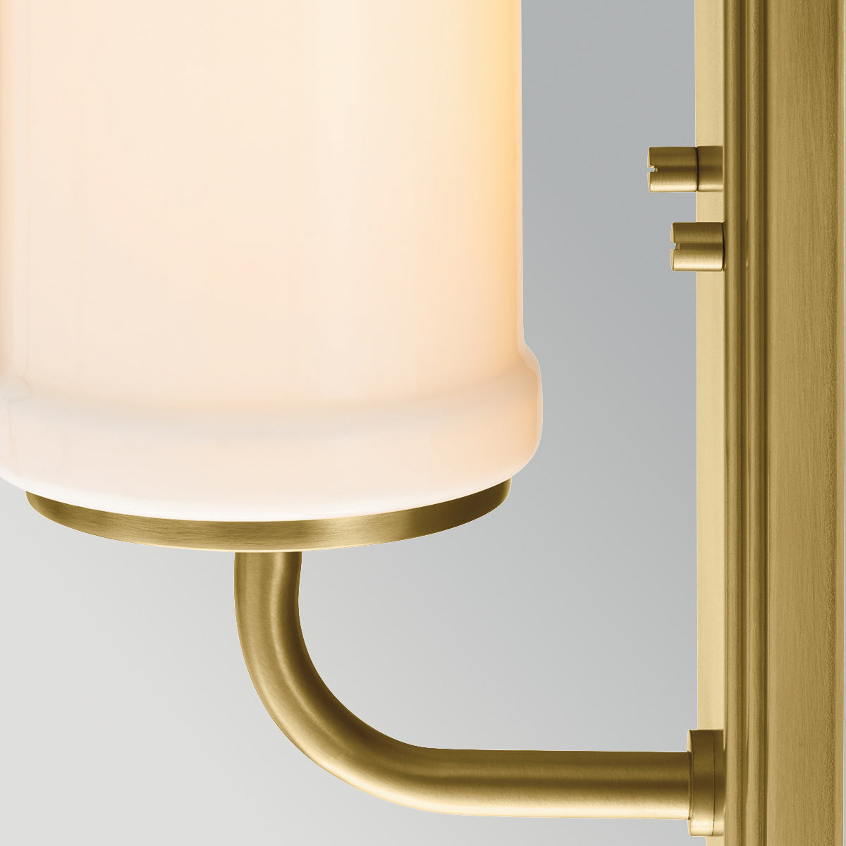Vetivene IP44 Wall Light in Natural Brass with Opal Glass Shade