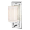 Vetivene IP44 Wall Light in Polished Chrome with Opal Glass Shade