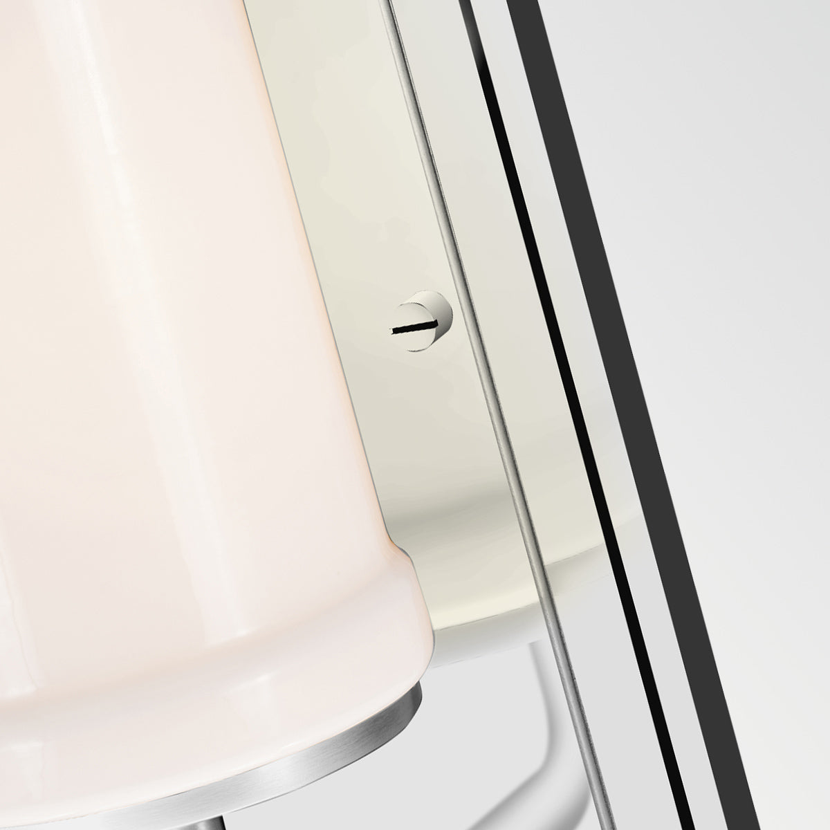 Vetivene IP44 Wall Light in Polished Chrome with Opal Glass Shade