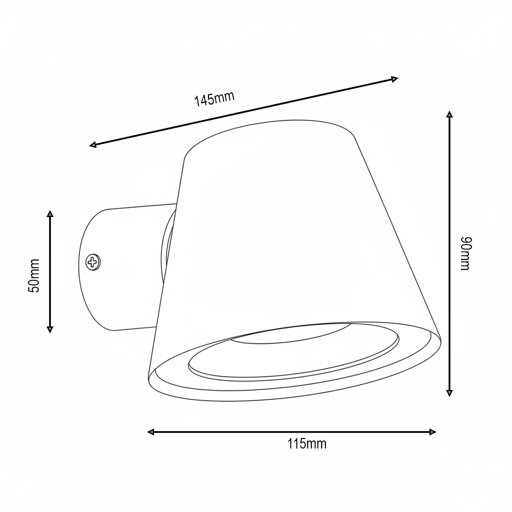 St Ives Exterior Galvanised Mast Light
