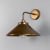 Nerissa IP65 Brass Bathroom Wall Light in Antique Brass and Clear Glass Shade