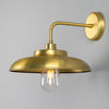 Darya IP65 Brass Wall Light in Satin Brass with Clear Glass Diffuser