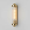 Louise Vintage Brass IP44 Wall Light with Rippled Glass in Polished Brass