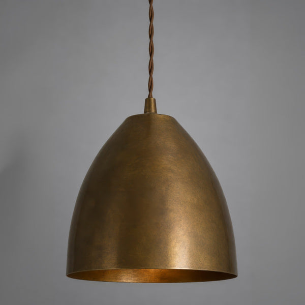 Skyler 16cm Single Drop Pendant in Antique Brass
