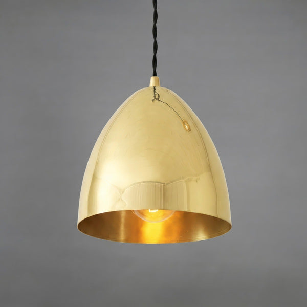 Skyler 16cm Single Drop Pendant in Polished Brass