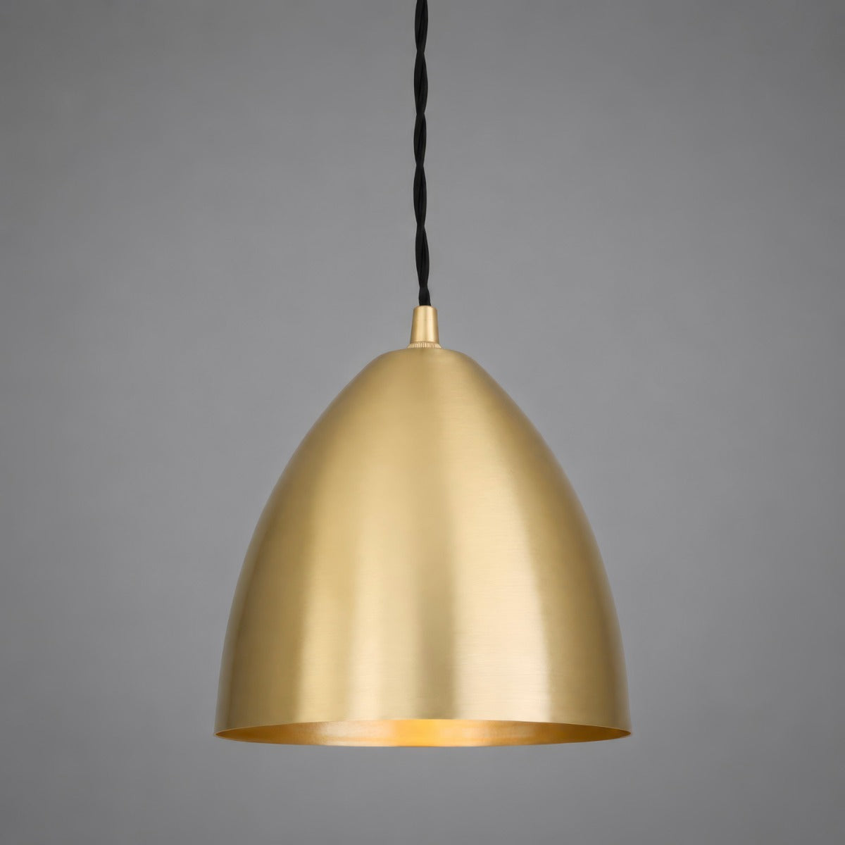 Skyler 16cm Single Drop Pendant in Satin Brass