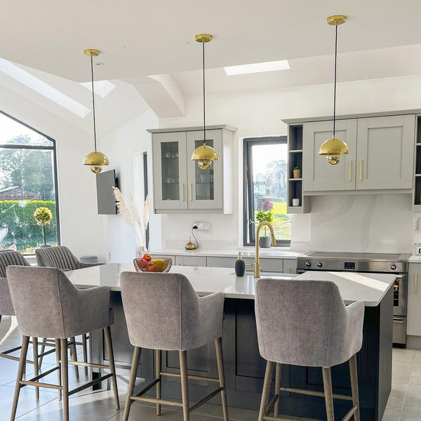Maua 20cm E27 Pendant Light in Polished Brass