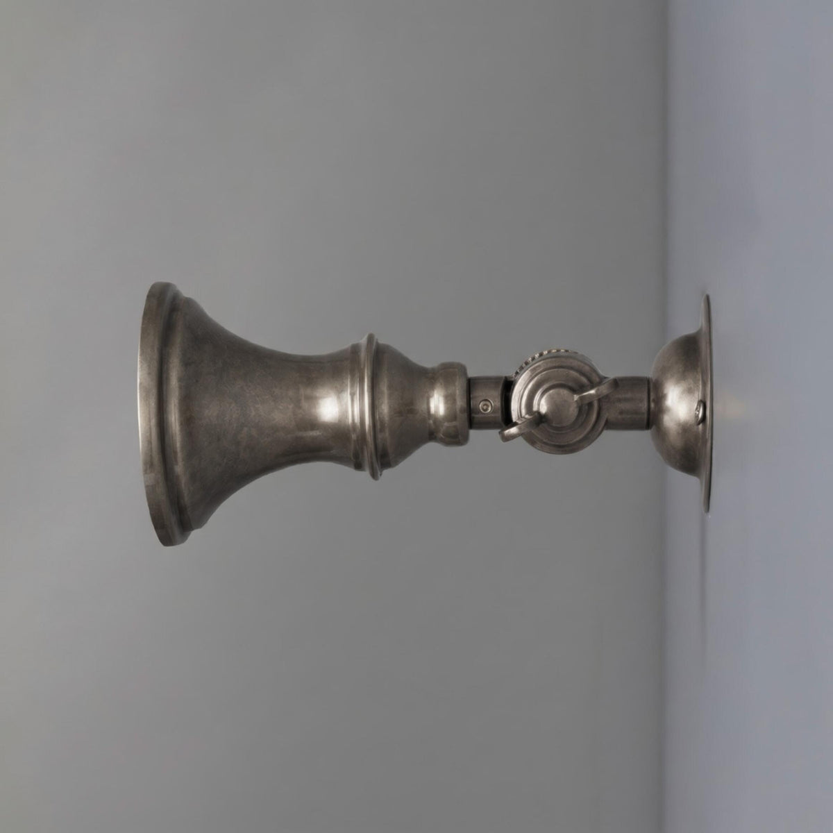 Accra Traditional Small Brass Spotlight in Antique Silver