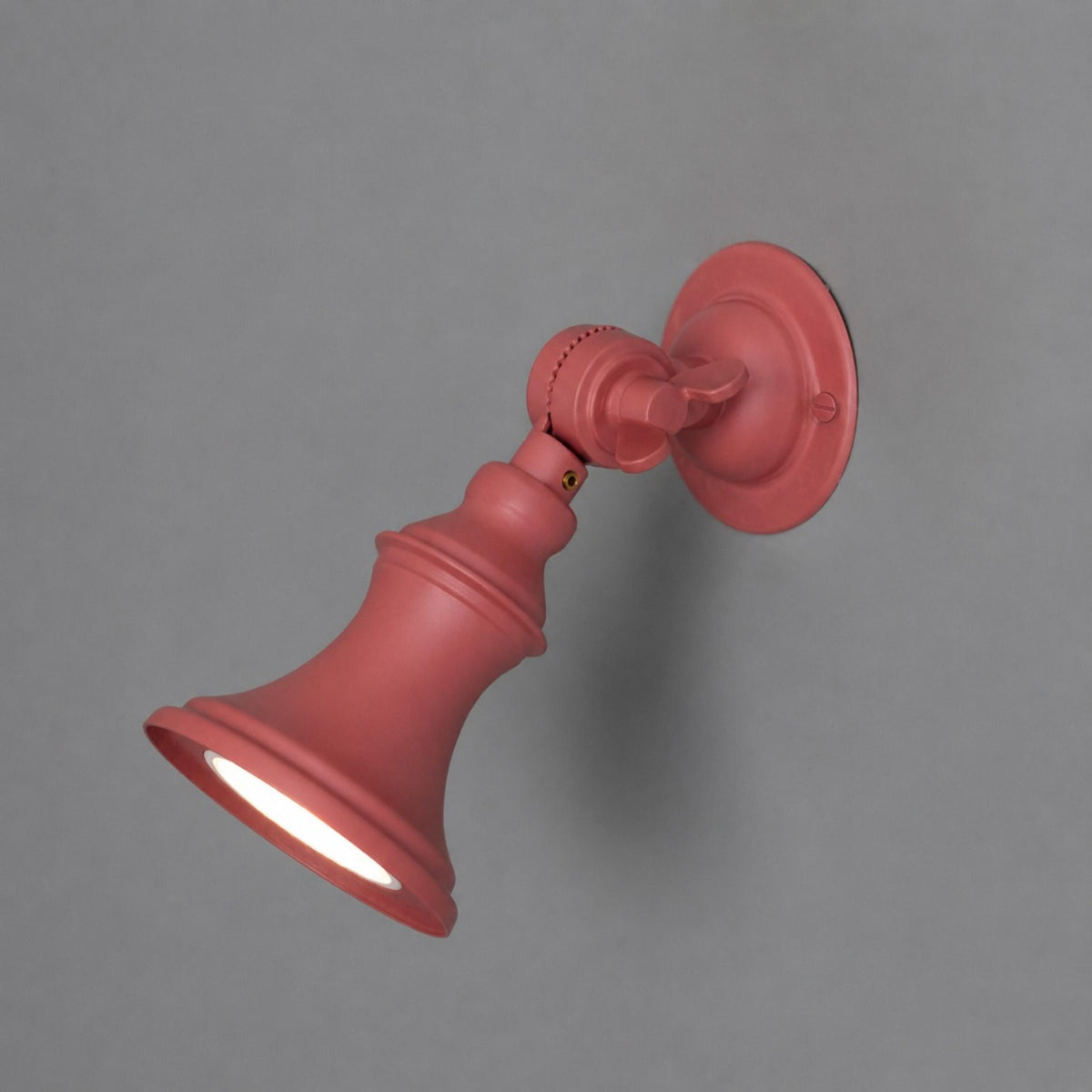 Accra Traditional Small Brass Spotlight in Matt Antique Pink