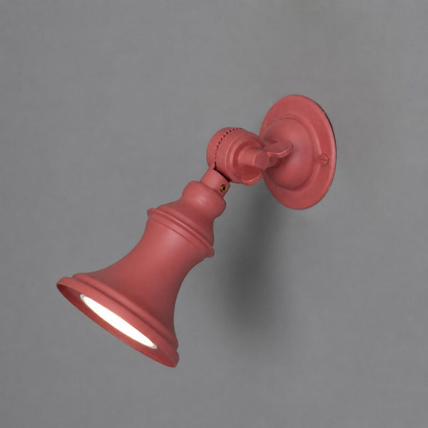 Accra Traditional Small Brass Spotlight in Matt Antique Pink