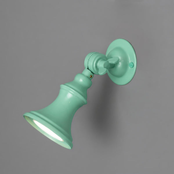 Accra Traditional Small Brass Spotlight in Matt Mint Turquoise