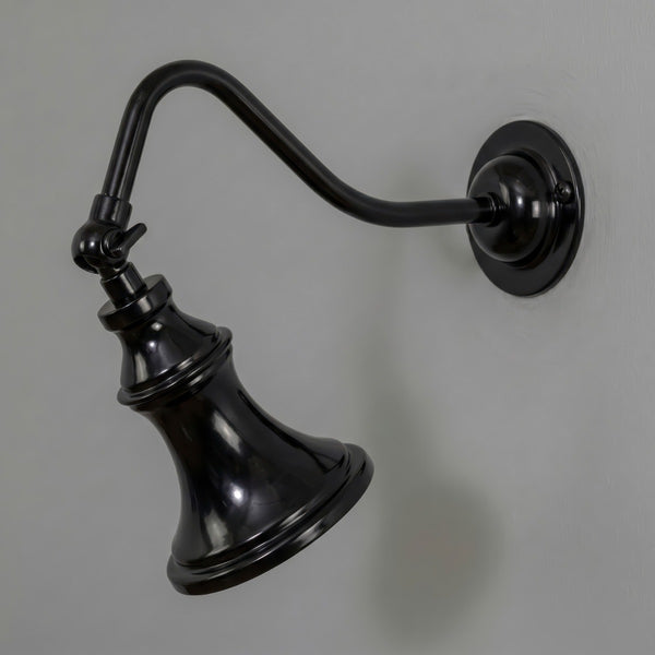 Kent Traditional Solid Brass Adjustable Spotlight in Gloss Black