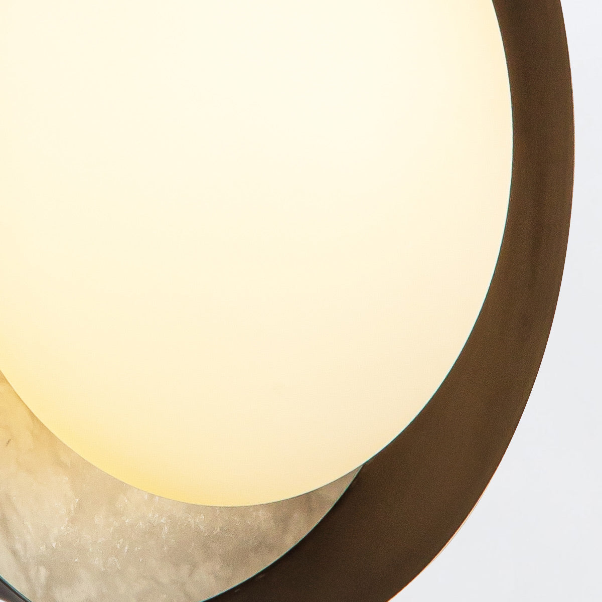 Alonso LED Wall Light in Urban Bronze Metalwork with Alabaster Accents