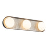 Alonso Three LED Wall Light in Urban Bronze Metalwork with Alabaster Accents
