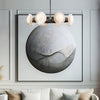 Alonso Eight LED Chandelier Pendant in Urban Bronze Metalwork with Alabaster Accents
