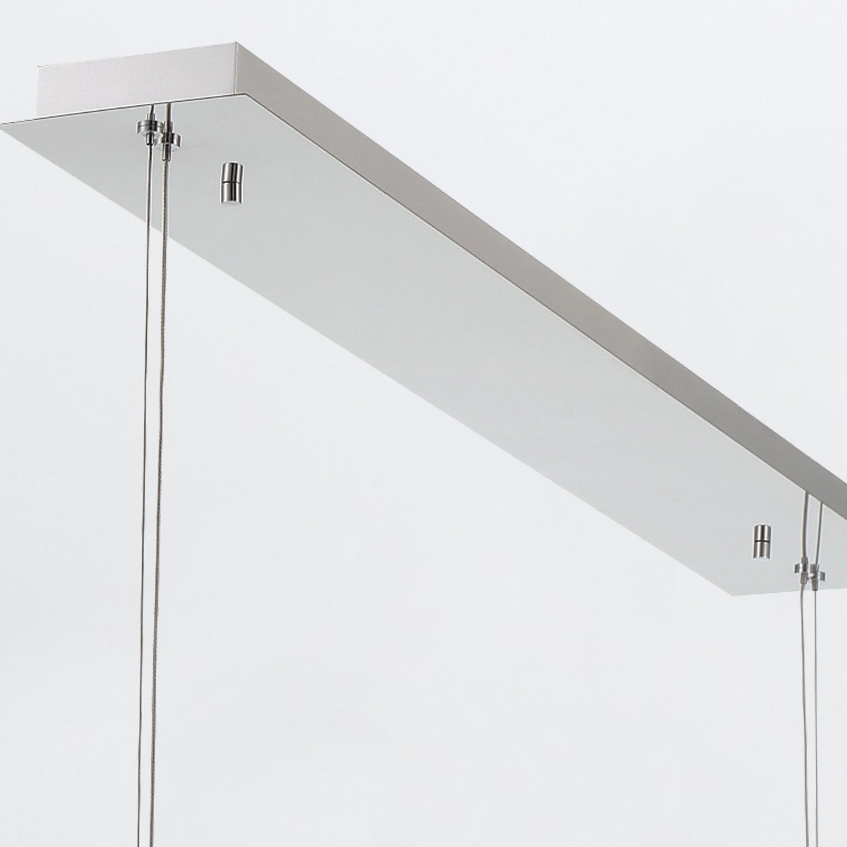 Atomo IP44 Seven LED Linear Pendant in Polished Chrome with Clear Glass Globes