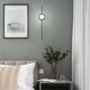 Barletta Single Drop LED Pendant in Matte Black with a Clear Seeded Glass Orb