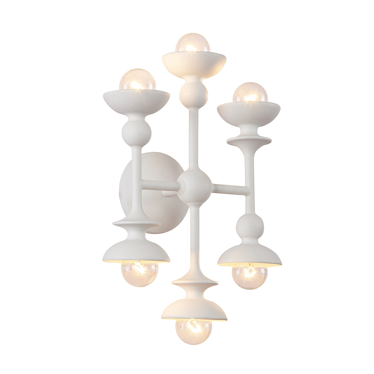 Cadence Six Lamp Wall Light in Antique White