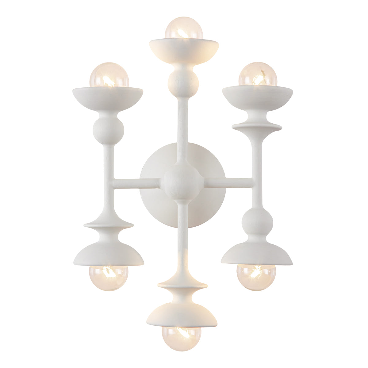 Cadence Six Lamp Wall Light in Antique White