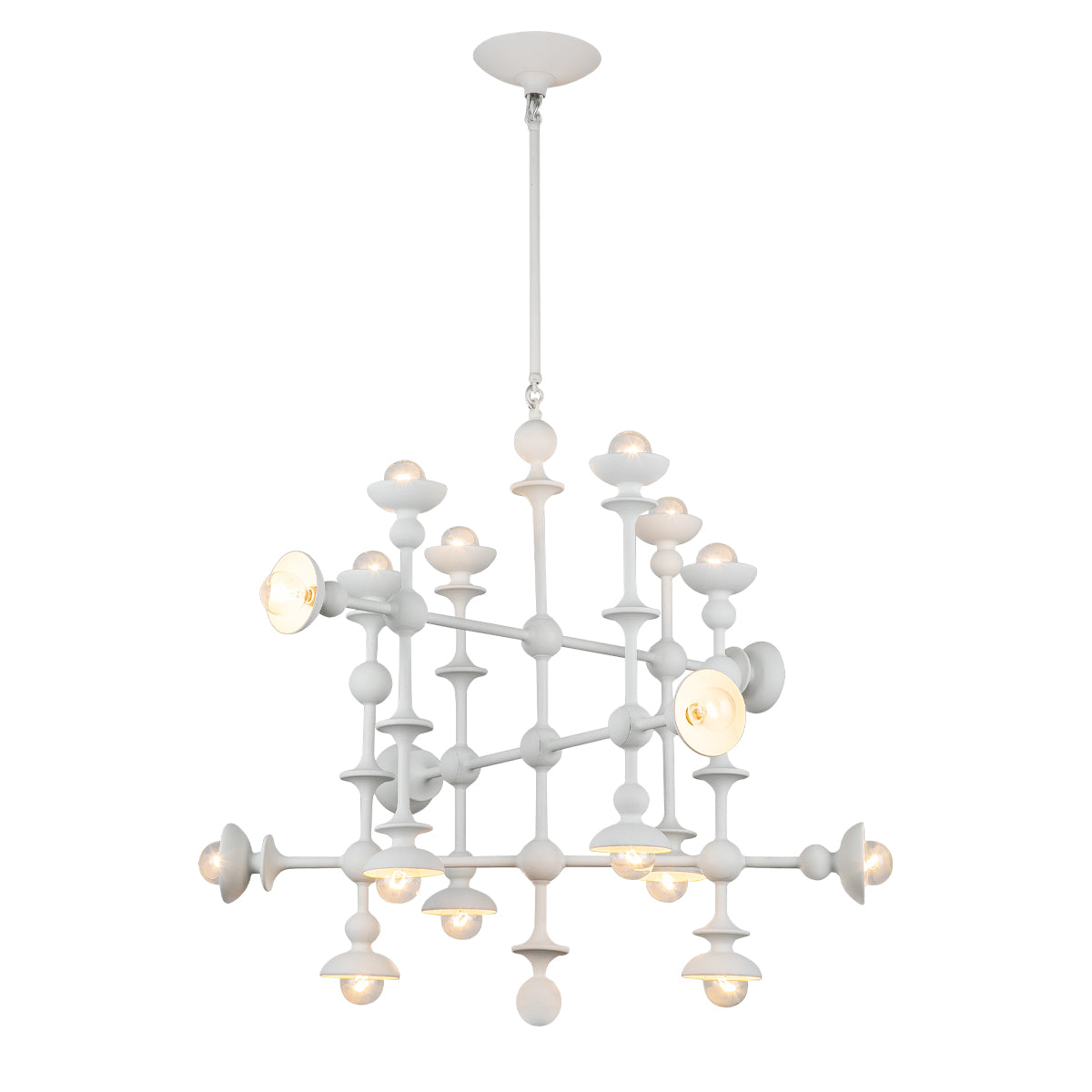 Cadence Eighteen Lamp Chandelier in Antique White